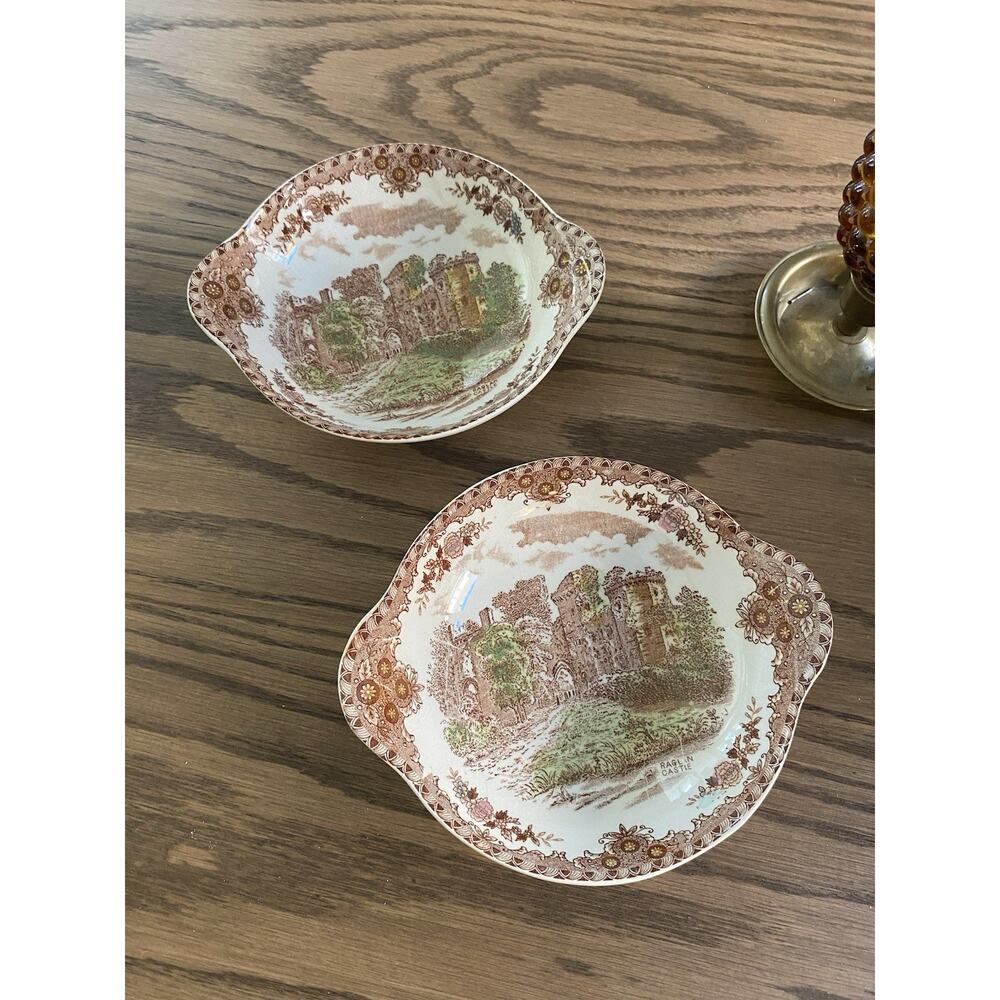 Antique 1920s Genuine Brown & Ritchie English Castles Bowls Raglan Castles